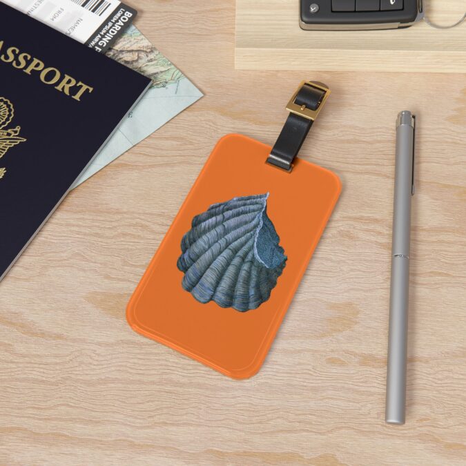 Blue Shell Luggage Tag - Orange - Image 4