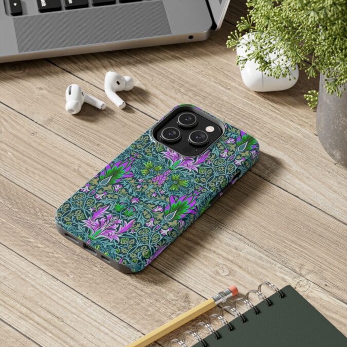 Pink & Green Floral Patterned Phone Case - Image 48