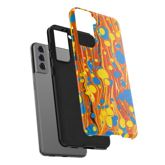 Marbled Phone Case - Orange, Yellow & Blue - Image 96