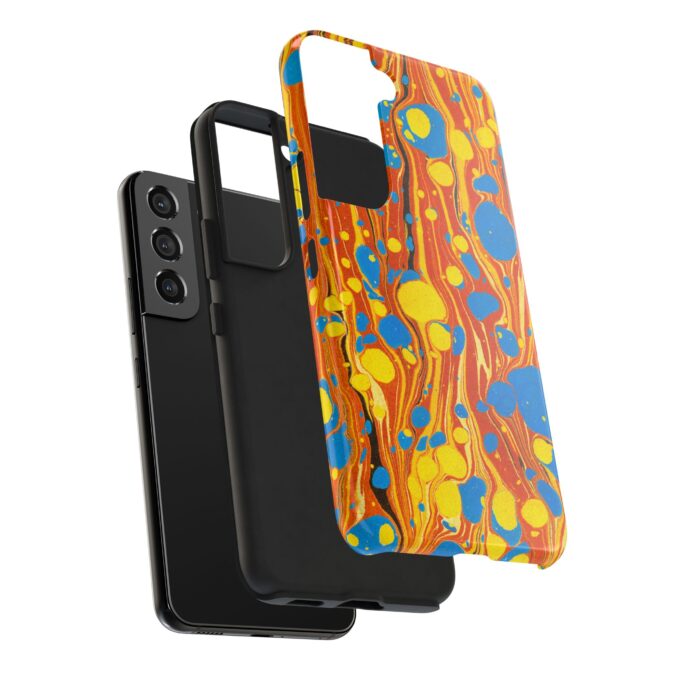 Marbled Phone Case - Orange, Yellow & Blue - Image 92