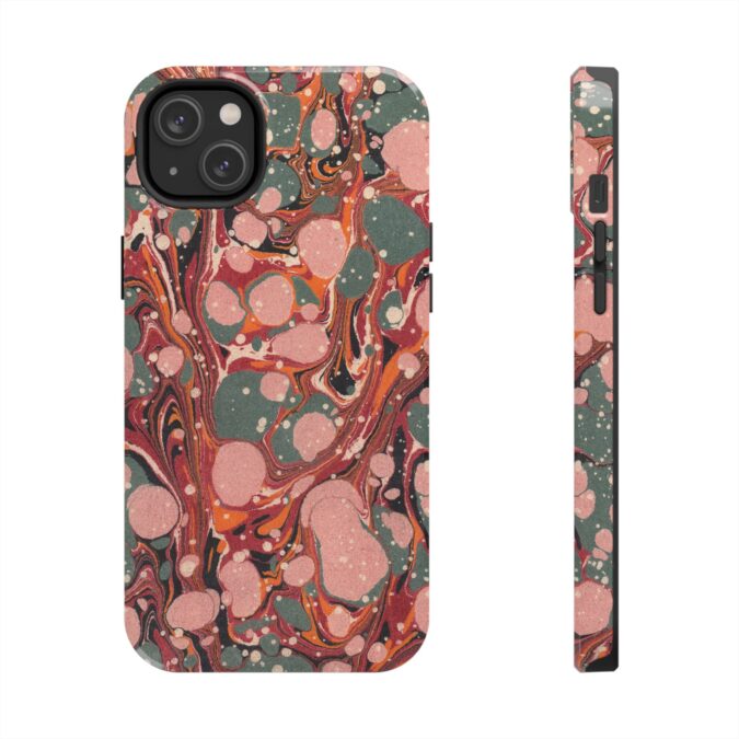 Marbled Paper Phone Case - Pale Pink & Moss Green - Image 51