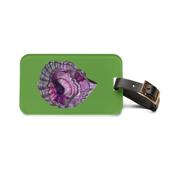 Pink Oyster Shell Luggage Tag - Lime Green - Image 2
