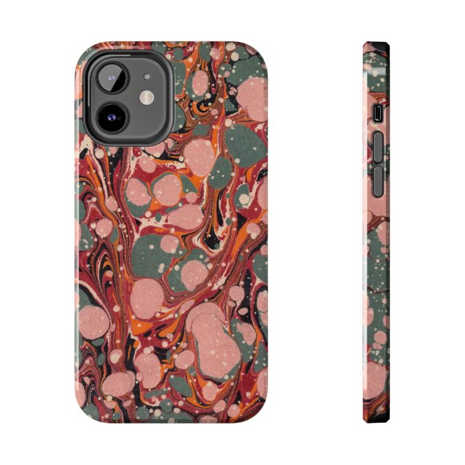 Marbled Paper Phone Case - Pale Pink & Moss Green - Image 13