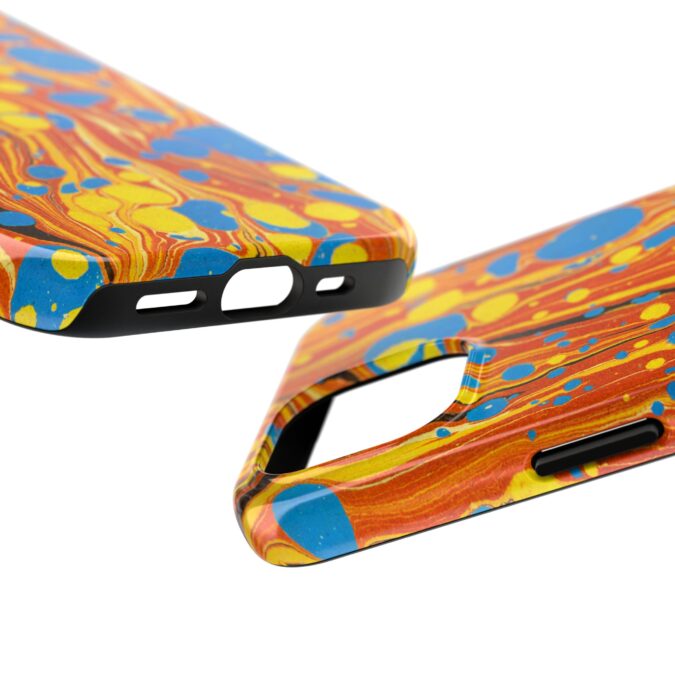 Marbled Phone Case - Orange, Yellow & Blue - Image 55