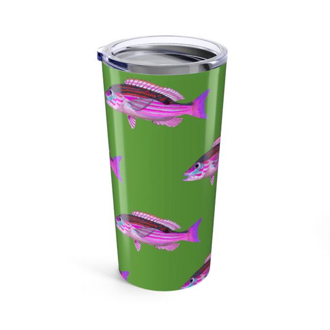 Patterned Prion Tumbler - Magenta on Lime Green - Image 4