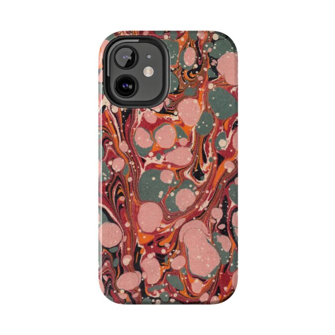 Marbled Paper Phone Case - Pale Pink & Moss Green - Image 18