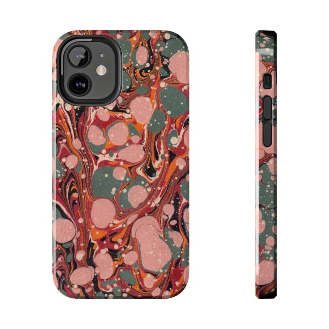 Marbled Paper Phone Case - Pale Pink & Moss Green - Image 17