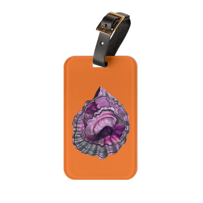 Pink Oyster Shell Luggage Tag - Orange