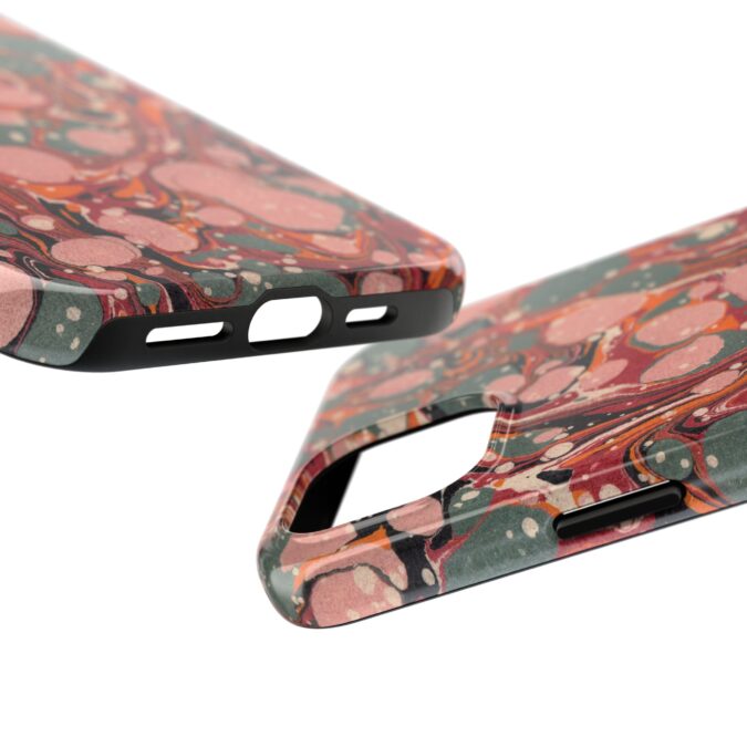 Marbled Paper Phone Case - Pale Pink & Moss Green - Image 63