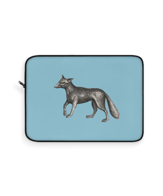 Fox Laptop Sleeve - Pale Blue