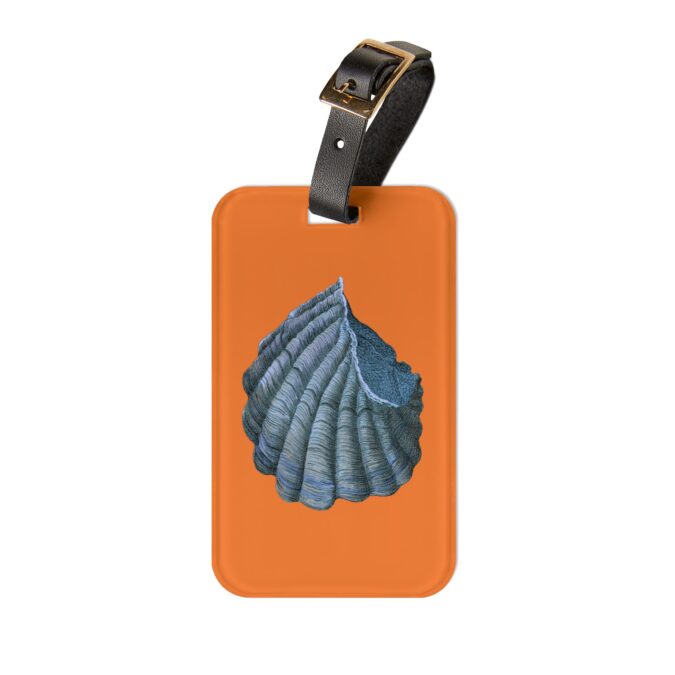 Blue Shell Luggage Tag - Orange