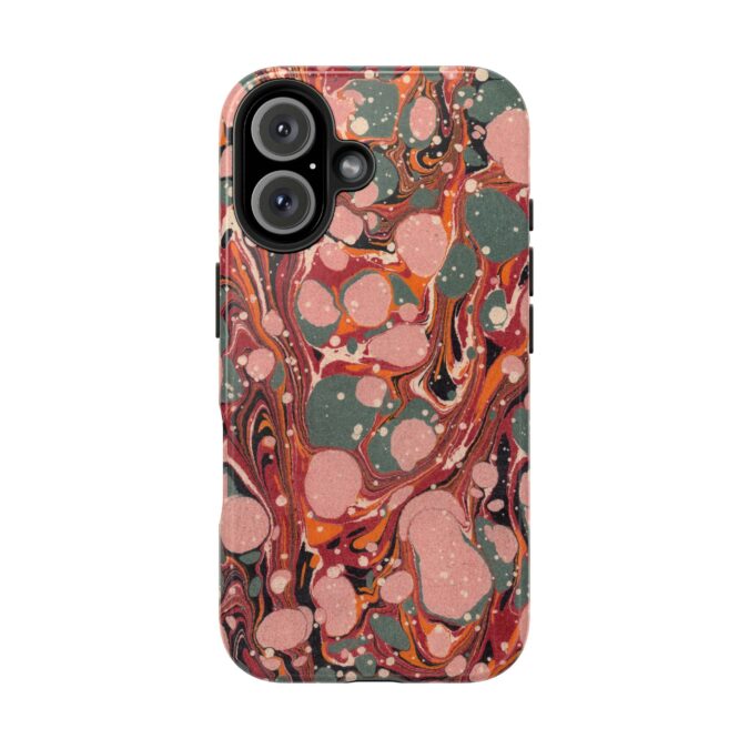 Marbled Paper Phone Case - Pale Pink & Moss Green - Image 75