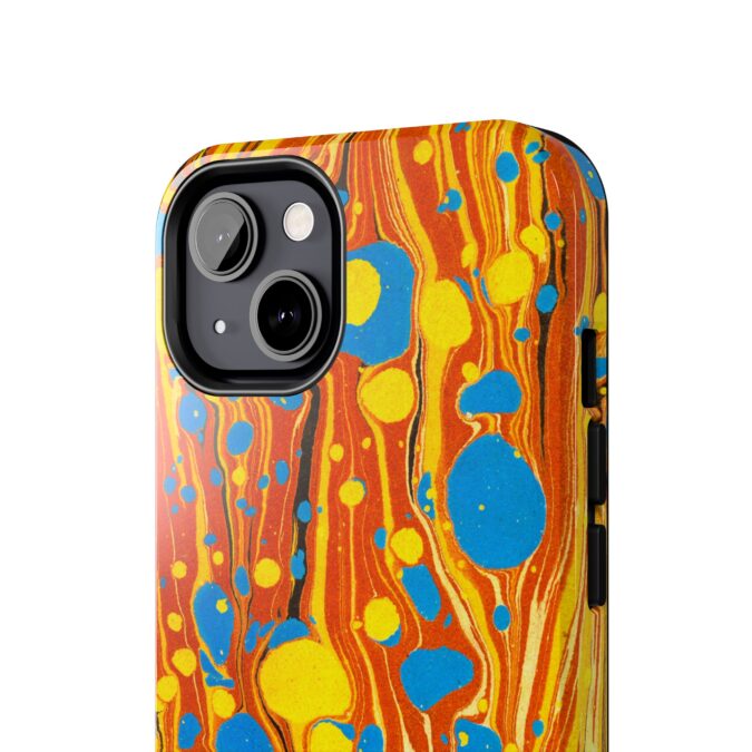 Marbled Phone Case - Orange, Yellow & Blue - Image 32