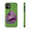 Pink Oyster Shell Phone Case - Lime Green