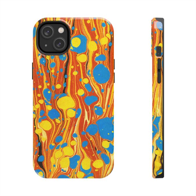 Marbled Phone Case - Orange, Yellow & Blue - Image 51