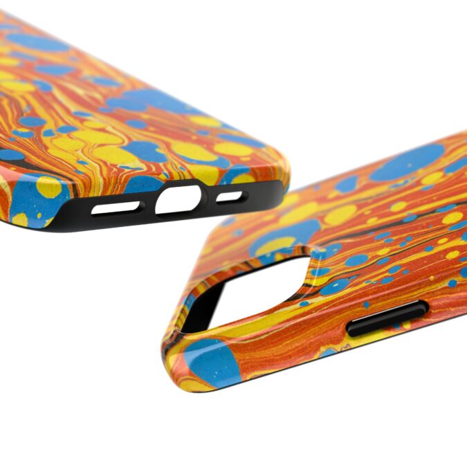 Marbled Phone Case - Orange, Yellow & Blue - Image 63