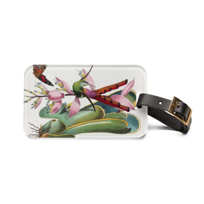 Hummingbird & Butterfly Luggage Tag - Image 2