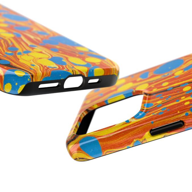 Marbled Phone Case - Orange, Yellow & Blue - Image 67