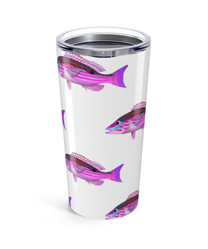 Patterned Prion Tumbler - Magenta on White