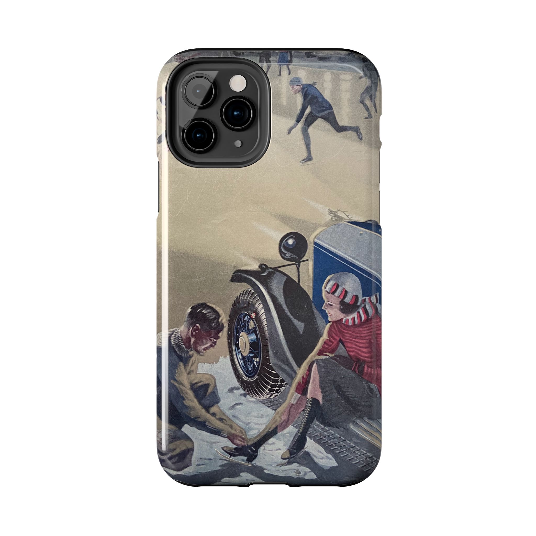 1930s Skating Party iPhone Case - Image 6