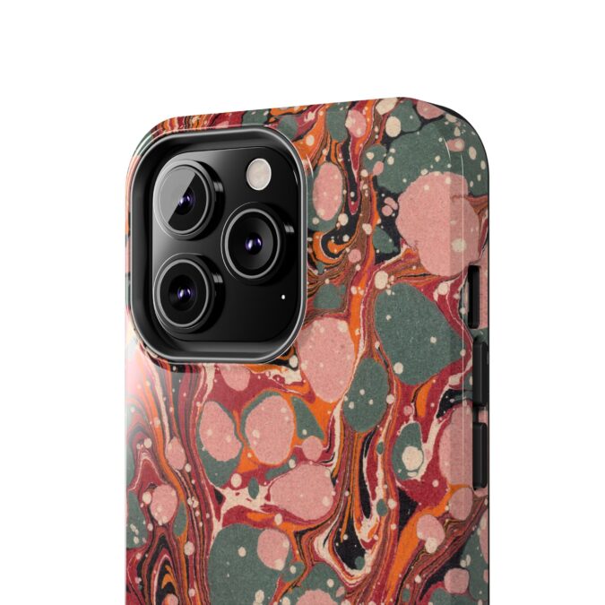 Marbled Paper Phone Case - Pale Pink & Moss Green - Image 40