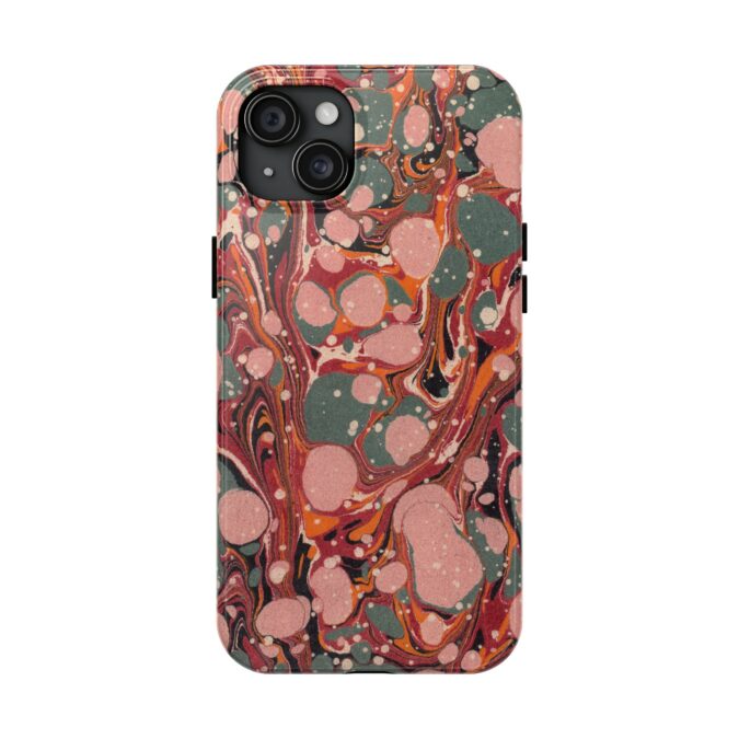 Marbled Paper Phone Case - Pale Pink & Moss Green - Image 61