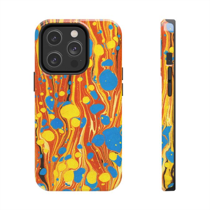 Marbled Phone Case - Orange, Yellow & Blue - Image 47