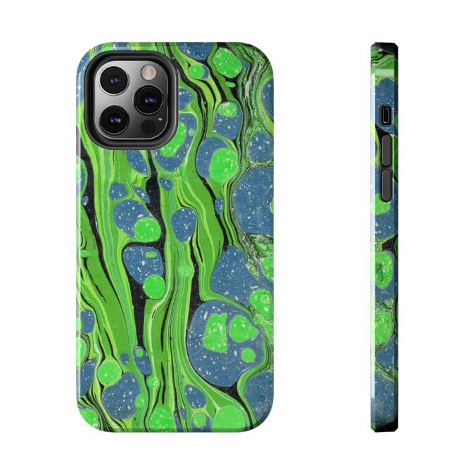 Marbled Phone Case - Lime Green and Blue - Image 21