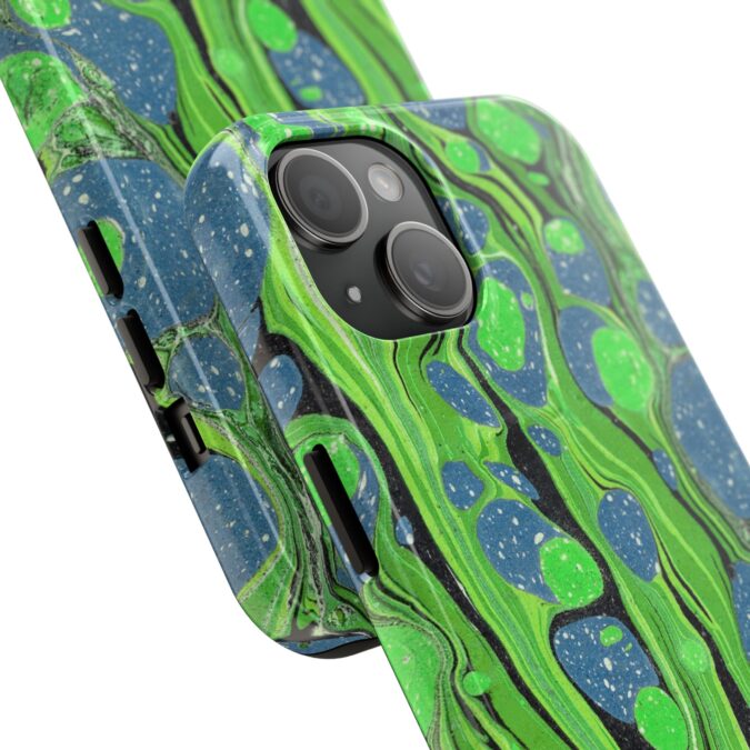 Marbled Phone Case - Lime Green and Blue - Image 54
