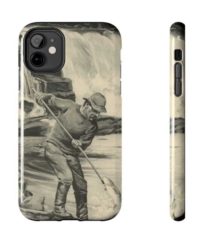 Vintage Gaffing a Salmon Phone Case