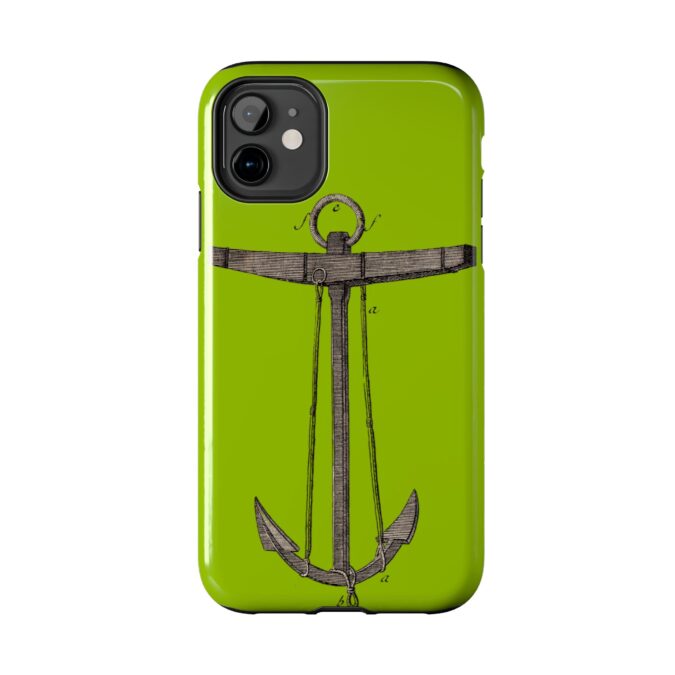 18th C. Anchor Phone Case - Lime Green - Image 2