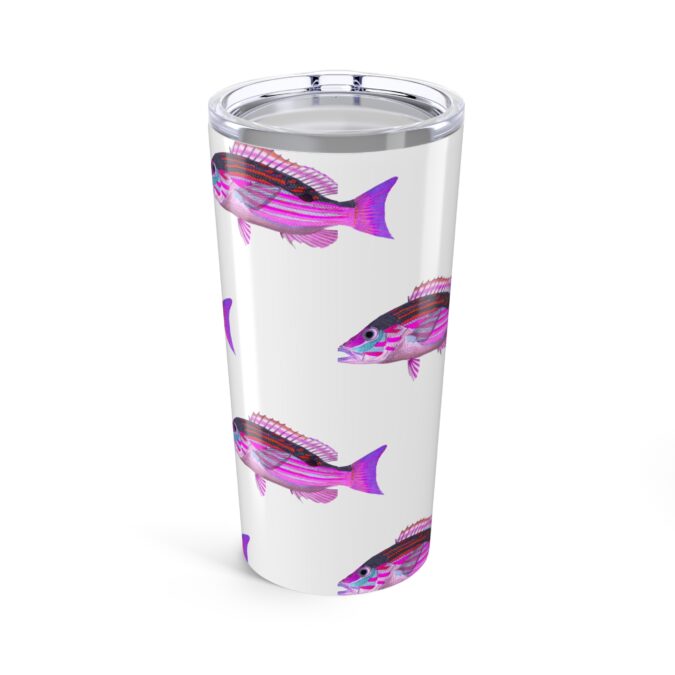 Patterned Prion Tumbler - Magenta on White - Image 2