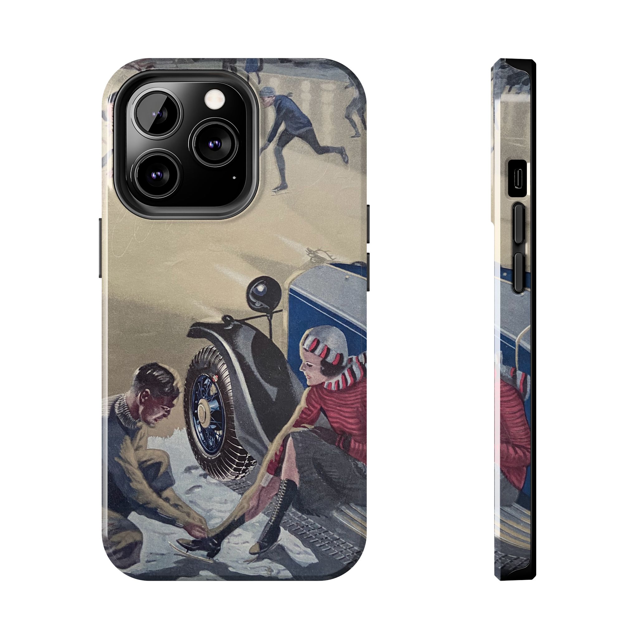 1930s Skating Party iPhone Case - Image 37