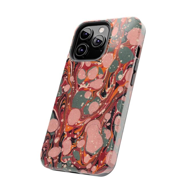 Marbled Paper Phone Case - Pale Pink & Moss Green - Image 39