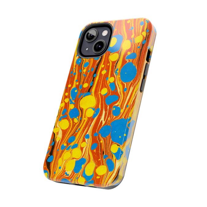 Marbled Phone Case - Orange, Yellow & Blue - Image 31