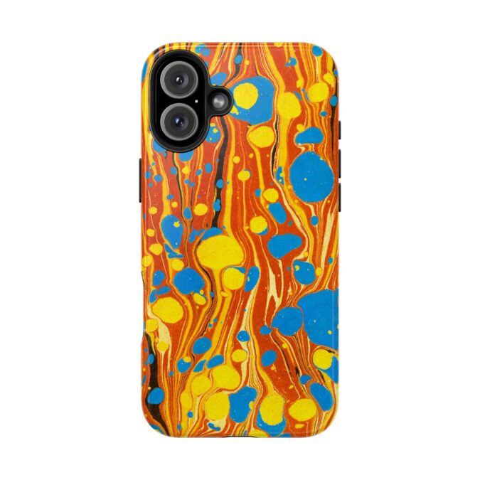 Marbled Phone Case - Orange, Yellow & Blue - Image 78