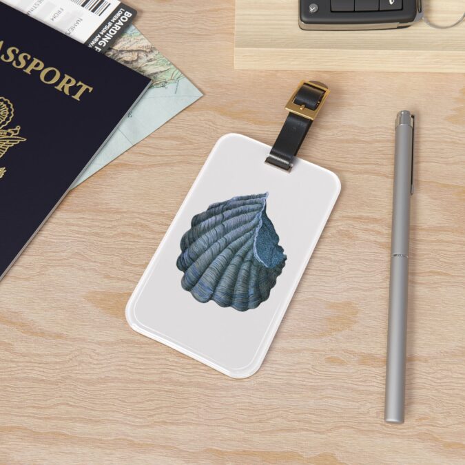 Blue Shell Luggage Tag - White - Image 4