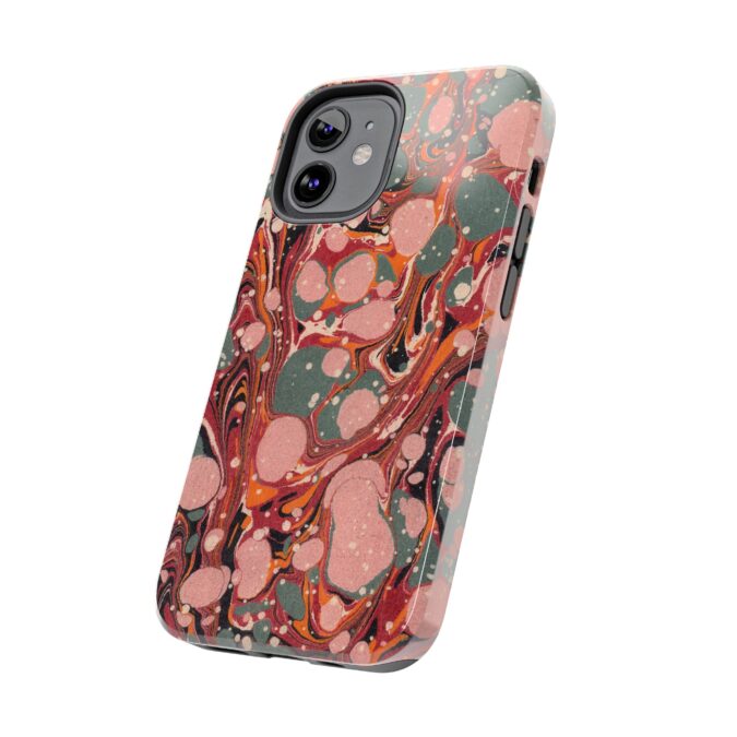 Marbled Paper Phone Case - Pale Pink & Moss Green - Image 19