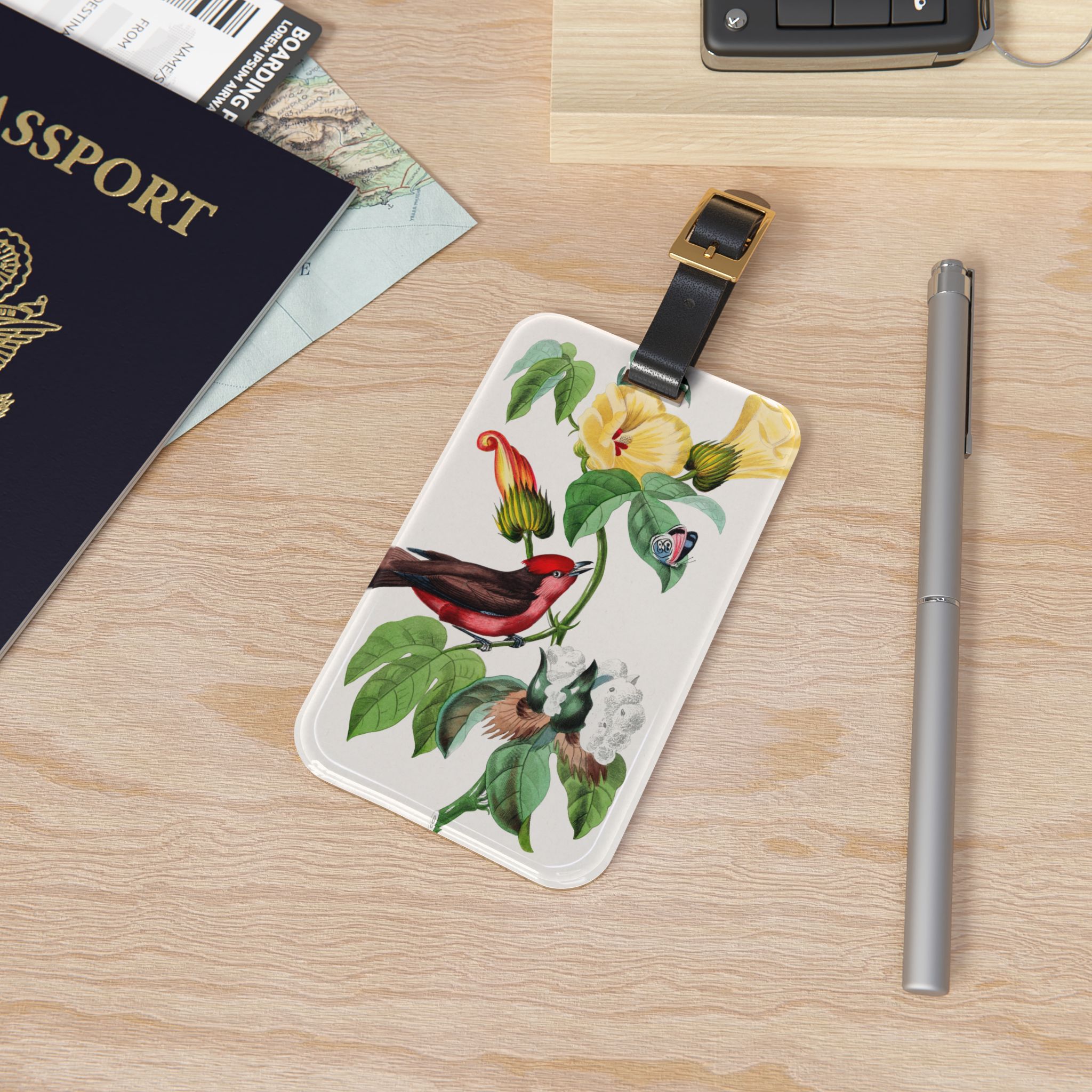 Vermillion Flycatcher Luggage Tag - Image 4