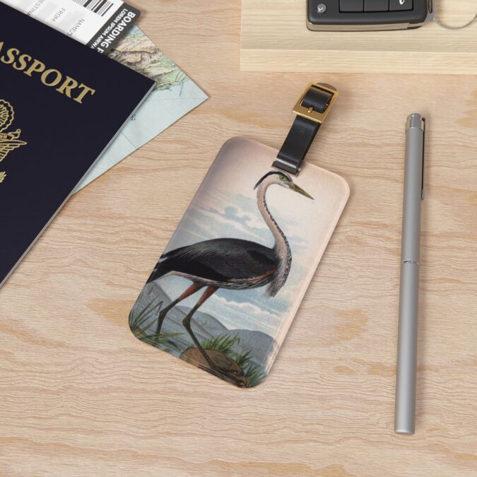 Great Blue Heron Luggage Tag - Image 4