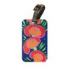 Orange & Red Floral Abstract Luggage Tag