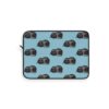 Black Cat Laptop Sleeve - Pale Blue