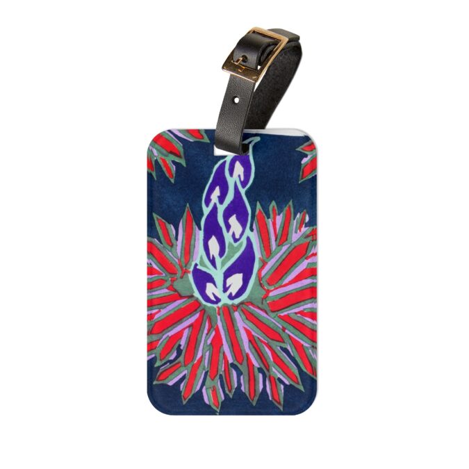 Red & Pink Abstract Luggage Tag