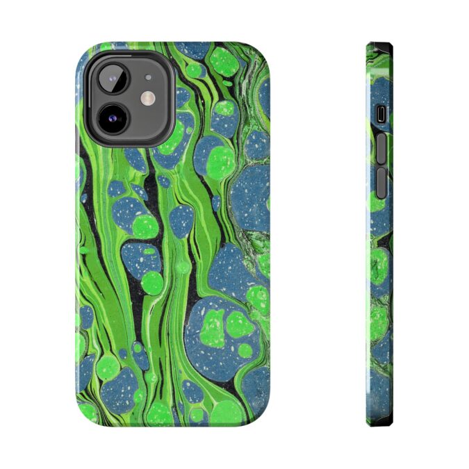 Marbled Phone Case - Lime Green and Blue - Image 13