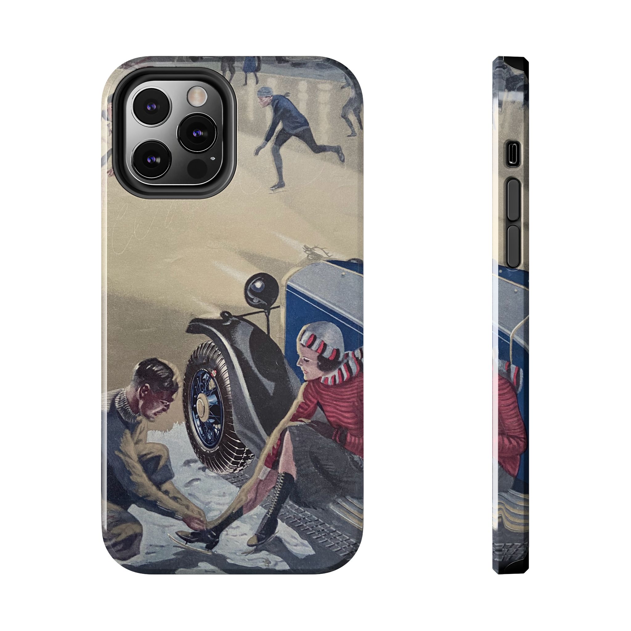 1930s Skating Party iPhone Case - Image 21