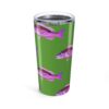 Patterned Prion Tumbler - Magenta on Lime Green