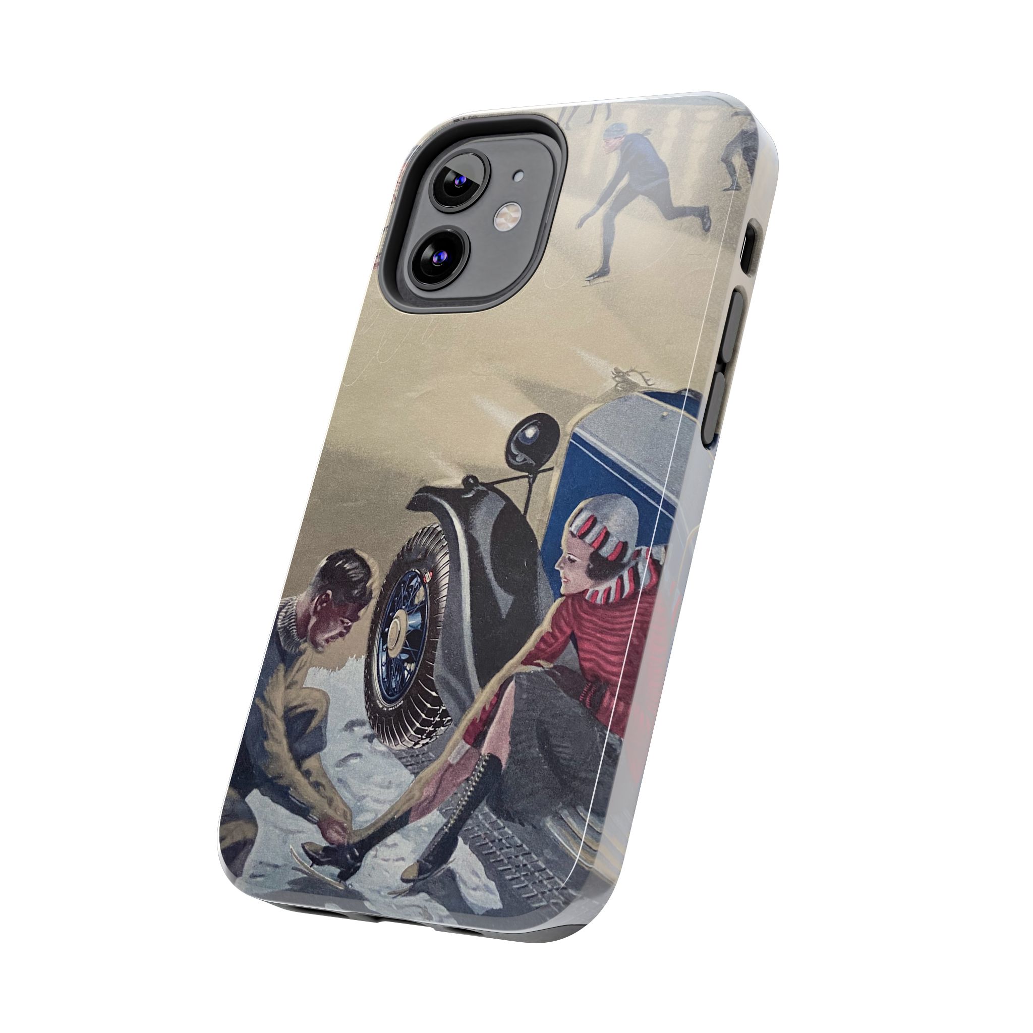 1930s Skating Party iPhone Case - Image 19