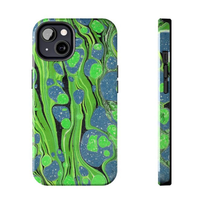 Marbled Phone Case - Lime Green and Blue - Image 29