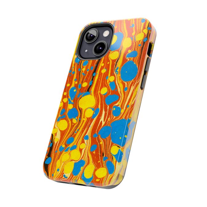 Marbled Phone Case - Orange, Yellow & Blue - Image 35