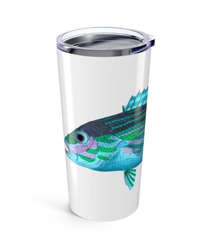 Prion Tumbler - Aqua on White